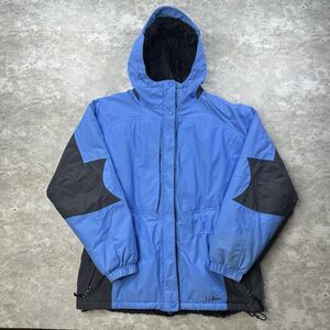 VTG L.L. Bean Gore-Tex Primaloft Jacket Women’s Petite XL Blue Gray Outdoor Coat